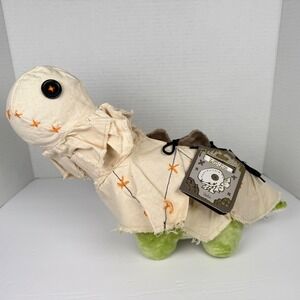 New with tags Bellzi Bronti the Scarecrow 8 inch Plush Dinosaur removable mask.